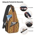 thumbnail image 4 of ZICANCN Crossbody Sling Bags for Women Men,Ethnic Style Striped Pattern Casual Shoulder Backpacks for Hiking Daypacks, 4 of 9