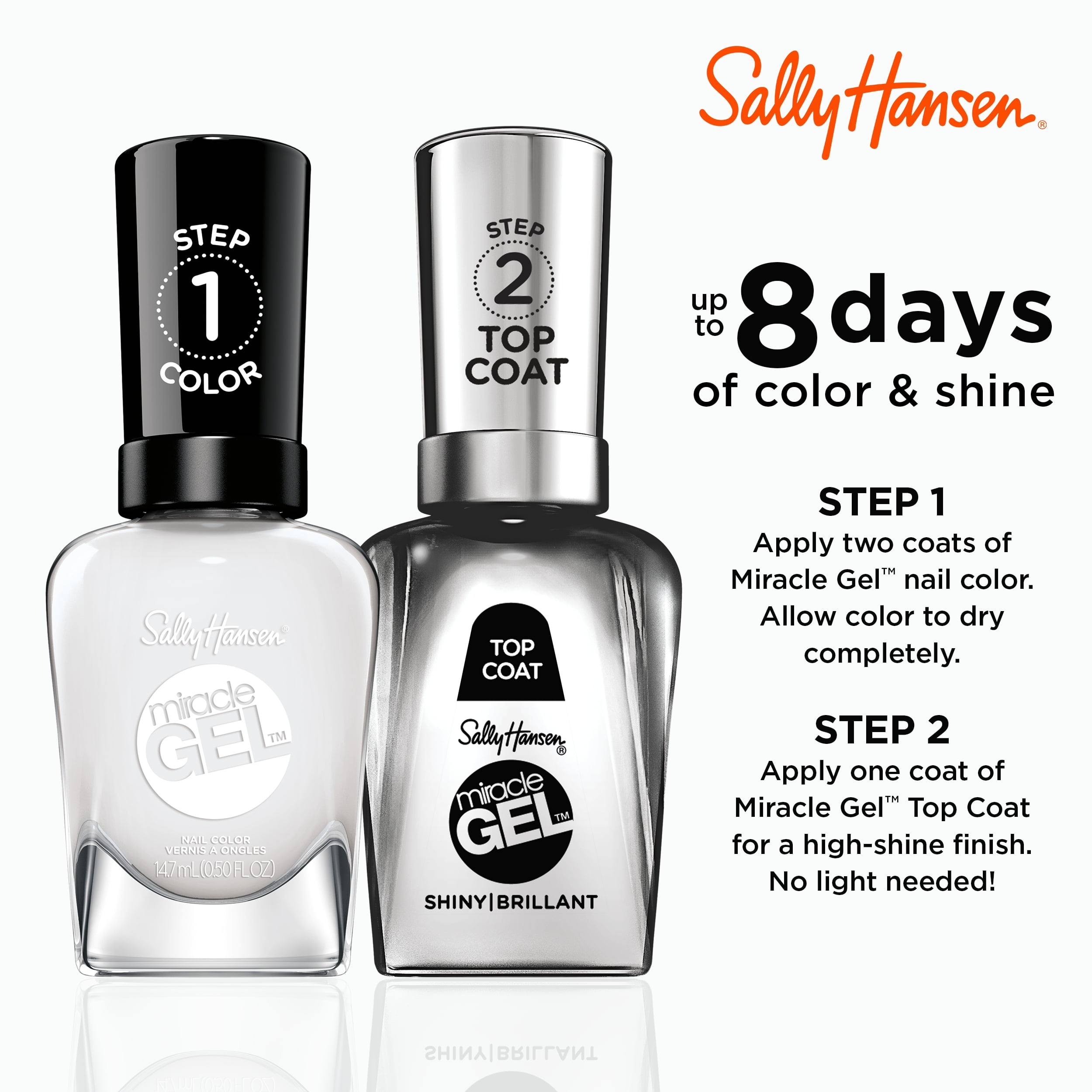 Sally Hansen Miracle Gel® Cozy Chic Collection, Nail Polish, Cuddle Puddle, 0.5 fl oz, No UV Lamp Needed, Vegan