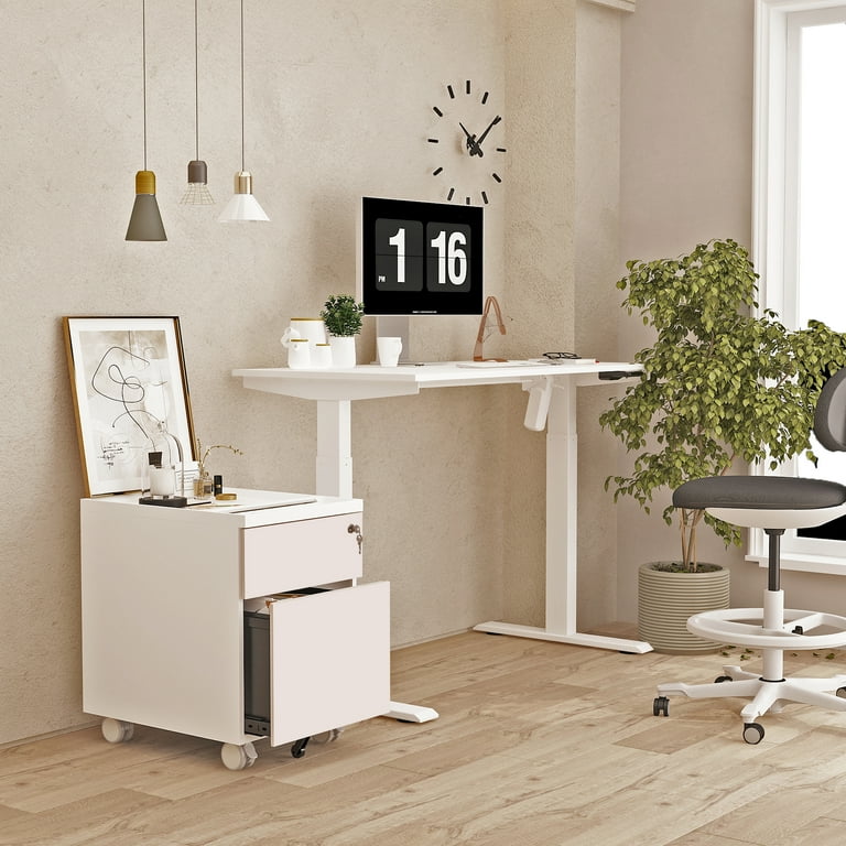 Pink filing 2024 cabinet on wheels