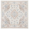 thumbnail image 2 of SAFAVIEH Blair Carleen Traditional Machine Washable Area Rug, 6'7" x 6'7" Square, Beige/Rust, 2 of 13