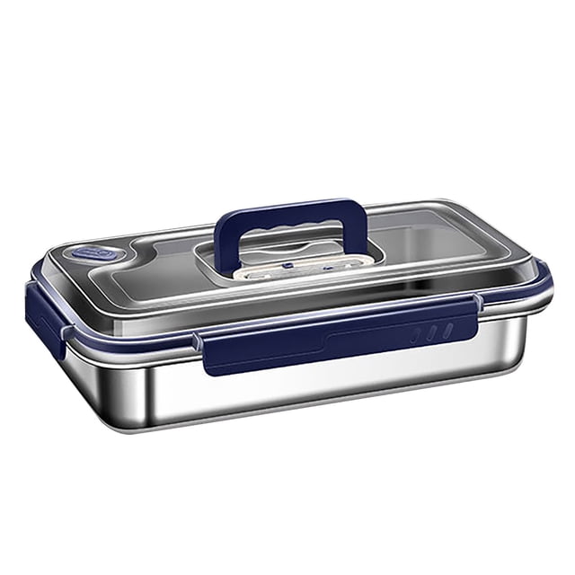 SIfdSeng Paquets de Collations Réutilisables 2 Compartiments Contenants Alimentaires Hermétiques avec Couvercles en Acier Inoxydable de Qualité Alimentaire 316 Conception Étanche Grande Capacité pour la Cuisine Empilables et Portatifs pour l'Extérieur