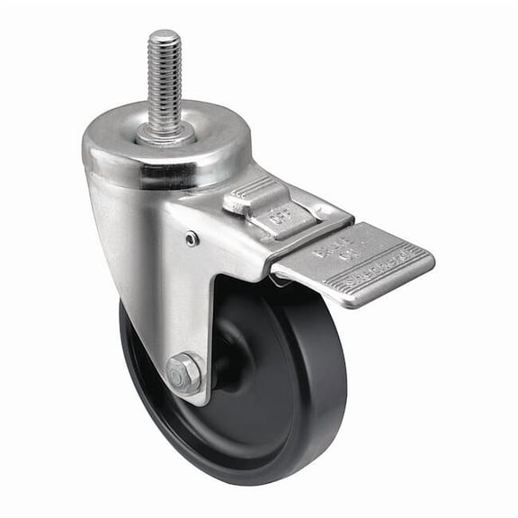 Shepherd Hardware Stem Caster,4"dia,Polypropylene,275lb PGT40748ZN-POD01(KK)