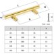 thumbnail image 2 of Gold Units Stainless Steel Door Knobs Pull Furniture Handle With Screws For Drawer Cabinet Kitchen Home Decorating, Hole To Hole Center Distance 160mm, 2 of 5
