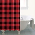 thumbnail image 4 of Red and White Checkered Pattern Shower Curtain 36"x72" ,Bathroom Decorative Shower Curtains Set with 12 Hooks,Modern Waterproof Washable Shower Curtain, 4 of 6