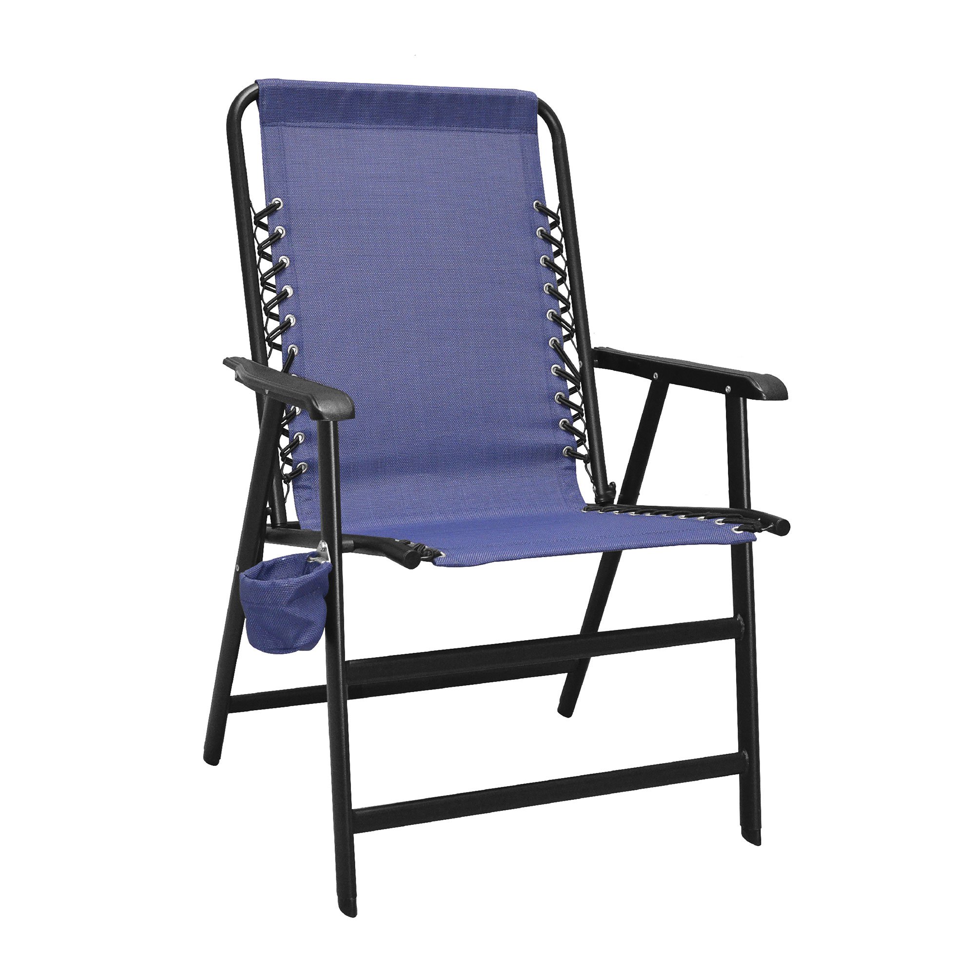 Caravan Canopy Infinity Suspension Folding Chair with Cupholder, Blue (2 Pack) - image 3 of 5