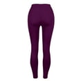 thumbnail image 6 of Fiaer Womens Leggings Plus Size Comfort Yoga Pants Slim Fit Solid Color Stretch Trendy Casual Tight Trousers Light Purple M, 6 of 6