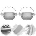thumbnail image 2 of Kitchen Sink Strainer, 2Pcs Sink Strainer Basket with Handle, 4.5" Diameter, Stainless Steel, Rust Free and Dishwasher Safe, 2 of 12