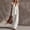 *White, variant on ClodeEU Women's Linen Blend 2 Piece Outfit, V Neck Short Sleeve Top and Wide Leg Pants Set, Casual Beachwear and Vacation Outfit Army Green,Women's Plus L