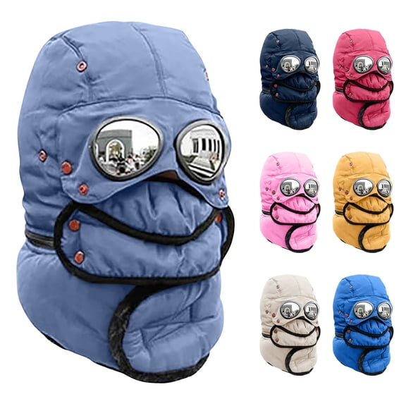 siminsem Men‘s Winter Thermal Hooded Scarf Hat Windproof Balaclava Fleece Lined Neck Warmer Knit Beanie Cap Cold Weather Outdoor Ski Cycling Running Cover 1 Pack, Grey,One Size