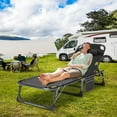 thumbnail image 3 of Lilypelle Outdoor Lounge Chair,Folding Bed Cot 6 Levels Adjustable Reclining Deck Chair,71 x 23.6 x 13 inch, 3 of 18
