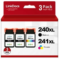 240XL 241XL Ink Cartridges for Canon ink 240 and 241 for Canon 240XL and 241XL for Canon Pixma MG3620 TS5120 MG2120 MG3520 MX452 MX512 MX532 MX472 (2 Black, 1 Tri-Color)