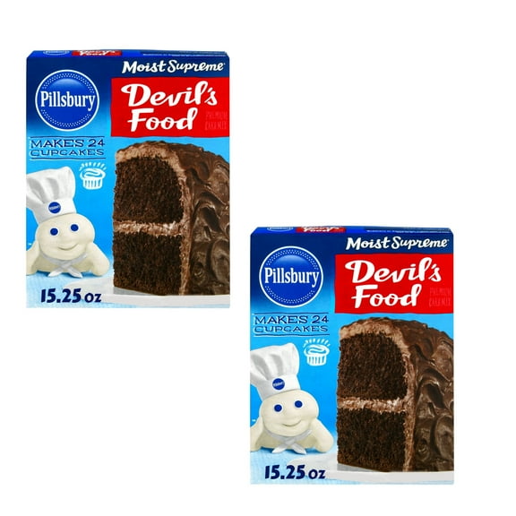 ( 2 Pack ) Pillsbury Moist Supreme Premium Devil's Food Cake Mix 15.25 Oz