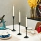 thumbnail image 4 of Juego de candelabros de hierro forjado de 3 • Candelabros de aleación de aluminio y metal • Plata, negro, rosa dorado, amarillo • 8,66x8,27x2,76 pulgadas • Decoración navideña para bodas de la cena, 4 of 6