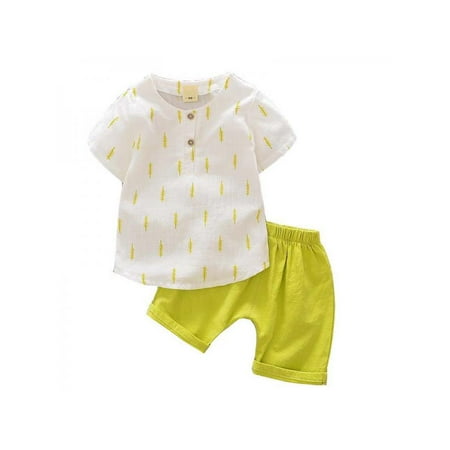 

Topumt Fashion Summer Baby Boy Leaves Print T-Shirt Casual Pants Set