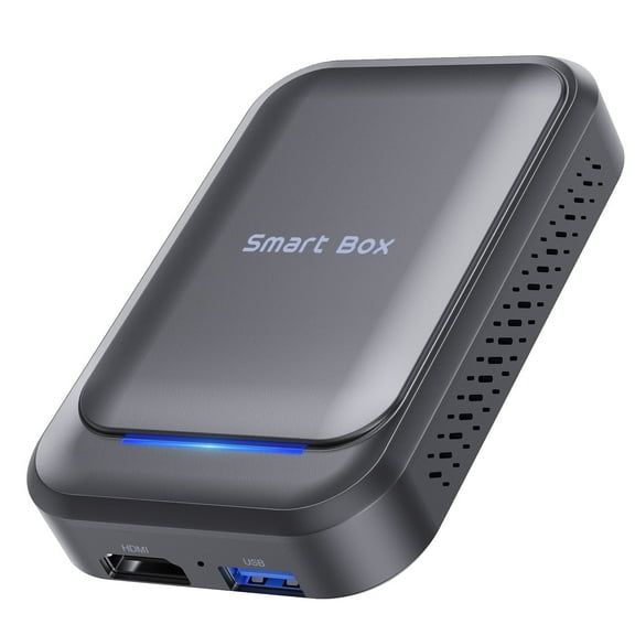 TIMEKNOW Wireless CarPlay Adapter, Android Auto Adapter for Car with Google Play/Netflix/YouTube/Google Map,  Grey