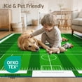 thumbnail image 4 of ODIKA 8'x10' Washable Area Rug Football Field Sport Theme With Yard Line Stripes And Goal Marks for Living Room, Under Sectional, Family , Durable, Non-Slip, 4 of 7