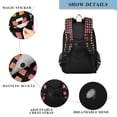 thumbnail image 4 of FORMRS Unisex School Backpack 17" Student Travel Bag with Laptop Compartment, Pink Block Pattern, 4 of 7
