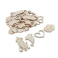 thumbnail image 4 of 30pcs recortes de madera formas de corazón adornos de artesanía de madera Zulema Artesanías en forma de madera, 4 of 8
