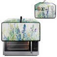 thumbnail image 2 of Renewold Toaster Oven Protective Cover Dustproof Smart Oven Air Fryer Protector Case with Pockets Easy Clean Kitchen Appliance Accessories, 22.5 x 18.5 x 13 Inches, Green Flower Leaf, 2 of 7