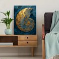 thumbnail image 5 of Gold Nautilus Shell Canvas Print, Ideal for Living Room, Bedroom, Office, Bathroom, Kitchen, Luxury Home Decor, 5 of 8