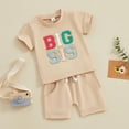 thumbnail image 2 of WIBACKER Toddler Baby Girl Summer Clothes Short Sleeve T Shirt Casual Shorts Sets Sister Matching Outfits, 2 of 9