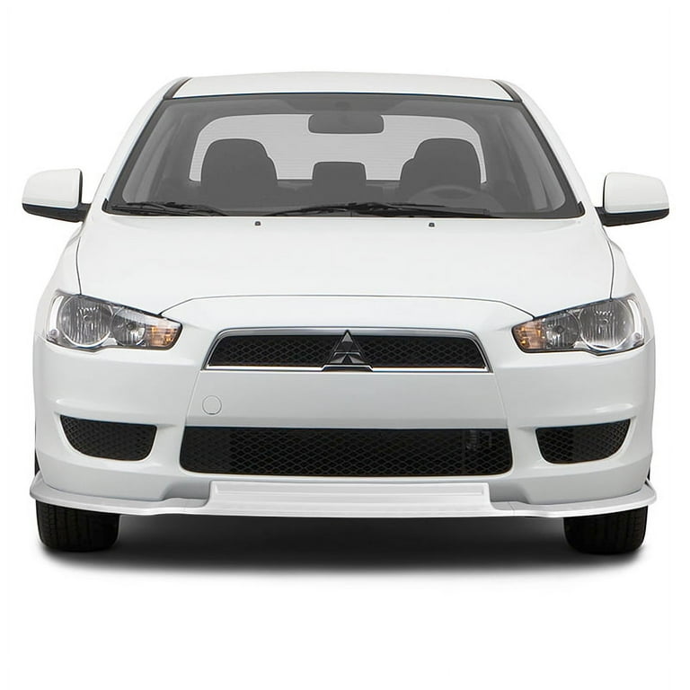 For 2008-2015 Mitsubishi Lancer RA-Style Painted White Front Bumper Spoiler  Lip