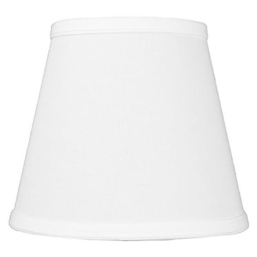 5x8x7 Empire Hardback White Linen Lampshade CLIPS-ON Regular Bulb