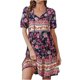 thumbnail image 1 of Vestidos de encaje con estampado floral de manga corta de verano para mujer Fridja  yut6645, 1 of 1