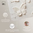 thumbnail image 4 of Ivory Butterflies Canvas Winter Floral Art by Art Remedy, Gallery Wrapped, 24" x 24", 4 of 7