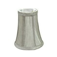 thumbnail image 3 of Aspen Creative 30246-2 Small Bell Shape Chandelier Clip-On Lamp Shade Set (2 Pack), Transitional Design in Silver Grey, 4" bottom width (2 1/2" x 4" x 5" ), 3 of 7