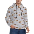 thumbnail image 2 of Picia Bee Pattern Casual Men's Hoodie - Lightweight Hooded Sweatshirt with Kangaroo Pocket, Comfortable Pullover for Everyday, Travel-Medium, 2 of 7