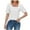 White, variant on Fesfesfes Womens Short Sleeve Workout Tops Women's Fashion Printed T-shirt 3/4 Sleeves Blouse Round Neck Casual Tops Sweatshirt for Women S(US:4)