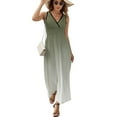 thumbnail image 2 of Sage Green Gradient Sleeveless Dress Summer Women Clothes Dress for Pregnant Women Dresses, 2 of 9