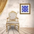 thumbnail image 3 of Nancy Green Design 15x15 Gold Ornate Wood Framed with Double Matting Museum Art Print Titled - Aquarelle Blue V, 3 of 4