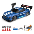 thumbnail image 1 of Drift Car De 2,4 Ghz, 1:24 A 20 Km/h, 4wd Con Luces Y Ruedas Xtellar azul, 1 of 4