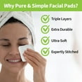 thumbnail image 2 of ForPro Premium Pure & Simple XL Facial Pads (360-Count), Triple Layered Ultra Soft Disposable Makeup Remover Pads, 100% Vegan & Cruelty-Free, Pack of 6-60 Cotton Squares, 2 of 8