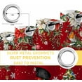 thumbnail image 4 of Fsddascl Red Christmas Snowman Blackout Curtains for Bedroom/Living Room, Thermal Insulated Kitchen Curtains, Xmas Tree Poinsettia Balls Grommet Darkening Window Treatment Drapes 52"x63"x2, 4 of 6