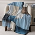 thumbnail image 3 of Throw Blanket for Couch Brown Blue Oil Painting Soft Fleece Flannel Blankets Cozy Lightweight Blanket for Home Sofa Living Room Graffiti Art Painting Bed Throws 30" x 40", 3 of 9