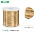 thumbnail image 3 of Uxcell 0.3mm Jewelry Wire, 28 Gauge 328FT Craft Wire Copper Beading Wire for Jewelry Making, Soft Metal Wires [100M, Light Gold], 3 of 7