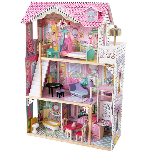 KidKraft Annabelle Wooden Dollhouse with Elevator, 17 Accessories