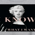 thumbnail image 3 of Marilyn Monroe - Pop Culture Icon - I Know What I Want - Classic Photo - Women's Oversized T-Shirt, 3 of 5