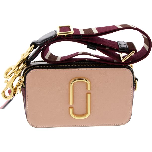 Marc Jacobs Marc Jacobs Snapshot Leather Shoulder Bag Rose Multi