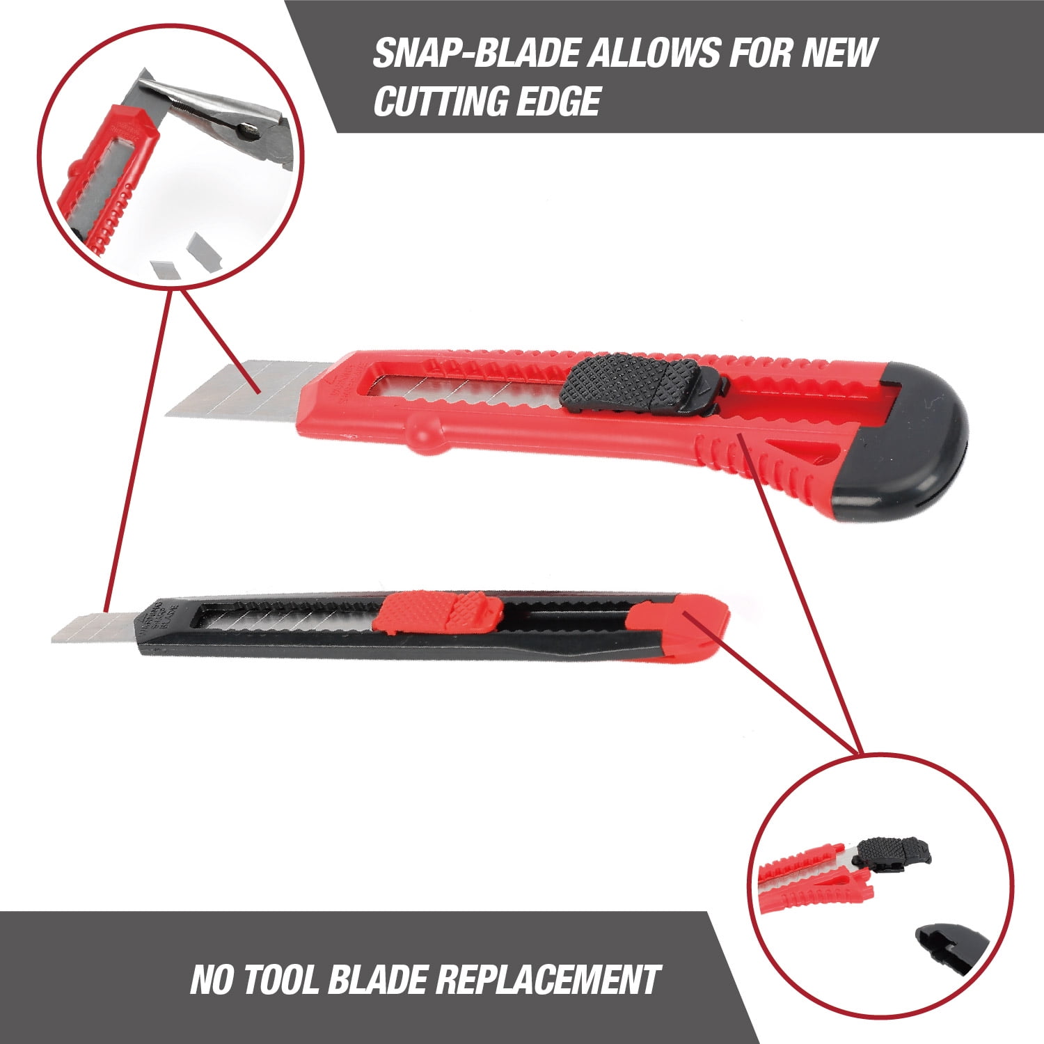 Hyper Tough 2-Piece 9mm and 18mm Snap-Blade Knife Set
