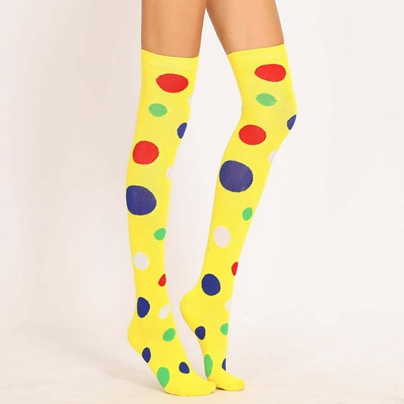MSJUHEG Thigh High Socks,Programmer Socks,Thigh High Compression Socks Women,Leg Warmers,Knee High Socks,Button Knee Length Vintage Fashionlong Sock Socks Yellow One Size