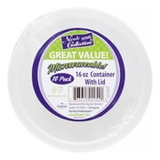 Nicole Home Collection Microwaveable Deli Containers, Round, 6 Oz, Clear, 10 Ct