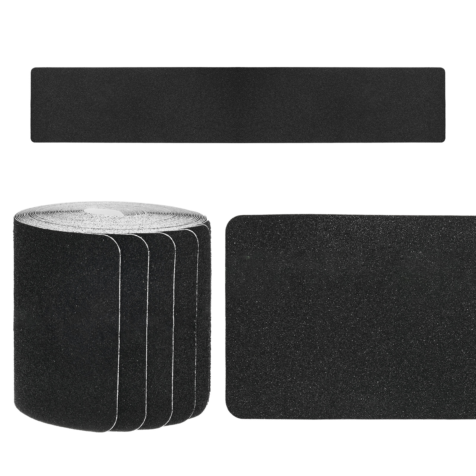 Uxcell 15-Pack Anti Slip Traction Tape 24 Inch X 4 Inch Best Grip Tape Grit Outdoor Non-Skid Tape for Stairs Step Black