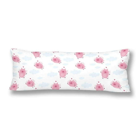Gckg Cute Pink Pig Cloud Body Pillow Covers Case Protector 20x60