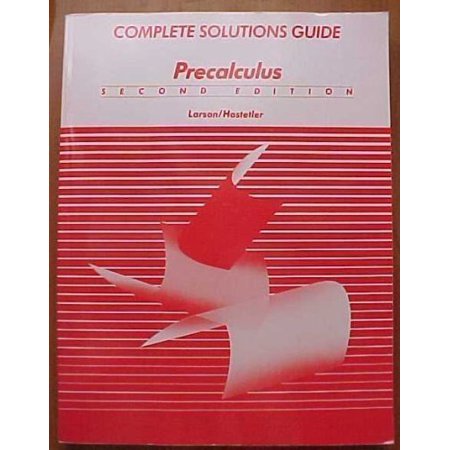 Pre-Owned Complete Solutions Guide Precalculus Second Edition 9780669162806 0669162809 Paperback 2nd edition