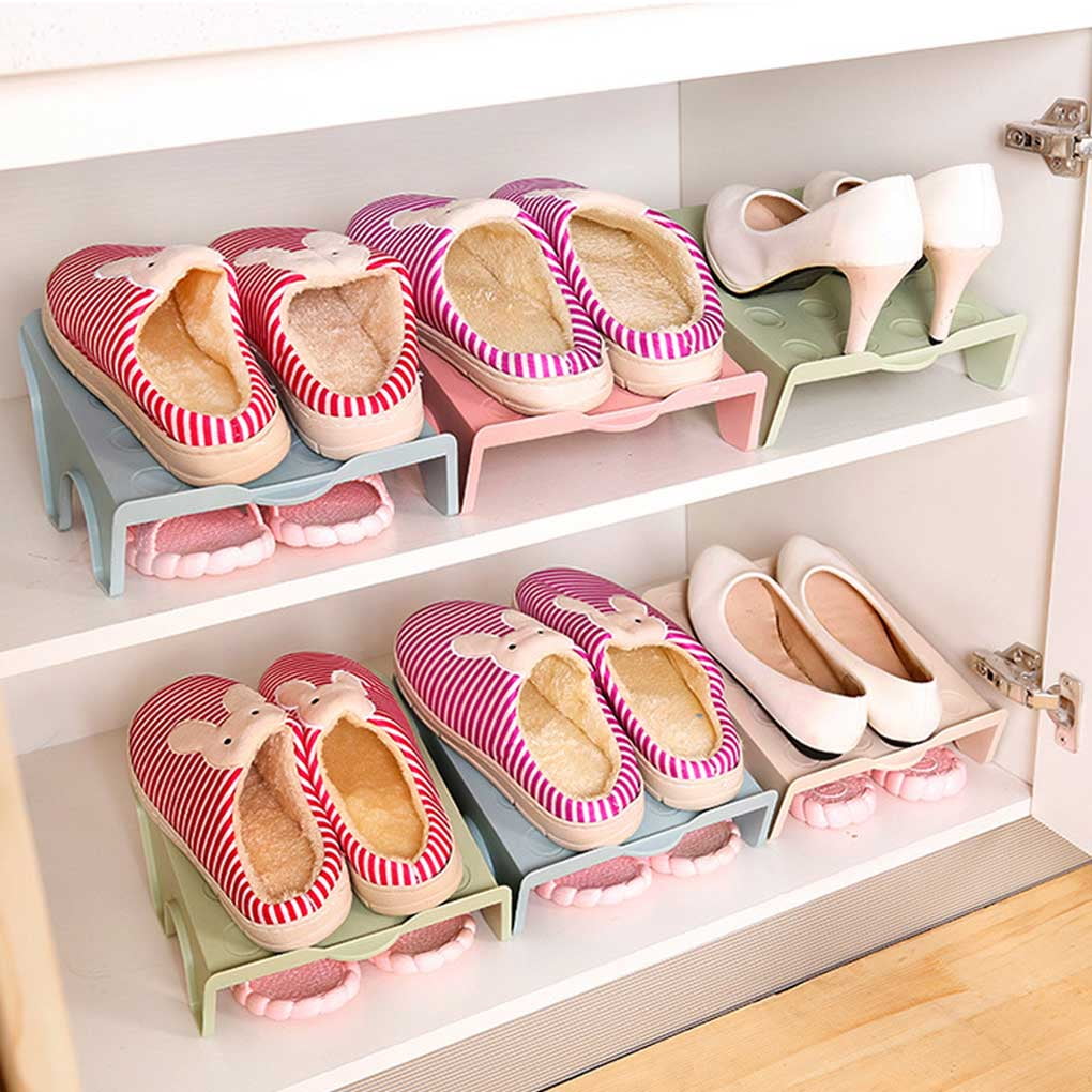 destyer Shoe Organizer Double-Layer Shoes Slots Rack Space Saving
