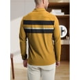thumbnail image 2 of Mens Botton Up Polo Shirts Long Sleeve Casual Lightweigt Golf Polos Button Collared TShirt Yellow XXL, 2 of 5